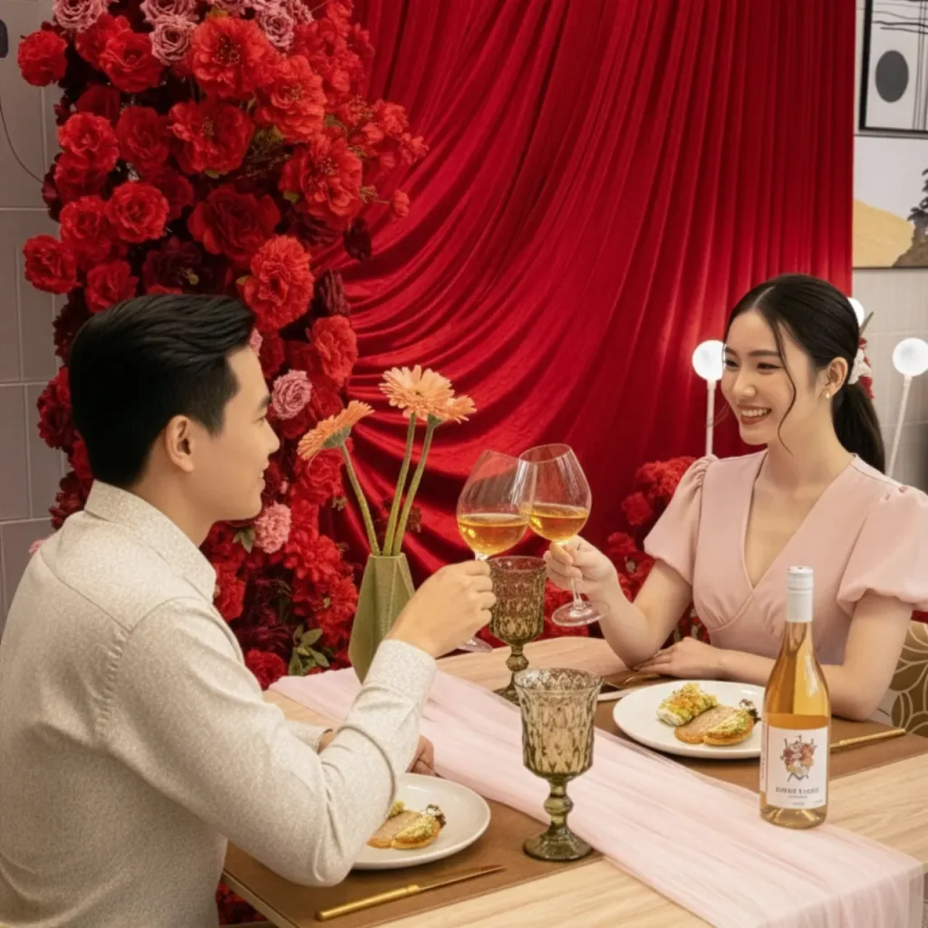 ร้านอาหารวาเลนไทน์ เดทบรรยากาศดี